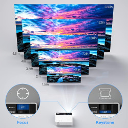 TMY 1080P Full HD Portable Mini Projector